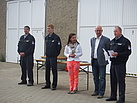 Bei der Verleihung der Bundesflutmedaille waren Landrat Stephan Loge und Bundestagsabgeordnete Jana Schimke zu Gast