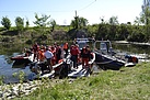 mit Booten verschiedener Organisationen konnten Besucher die Oder erkunden