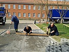 auf das berechnete Maß abgezogen und bereit für die Gitterplatten